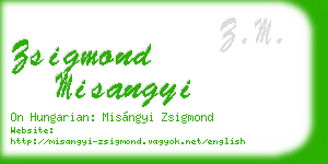 zsigmond misangyi business card